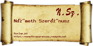Németh Szerénusz névjegykártya